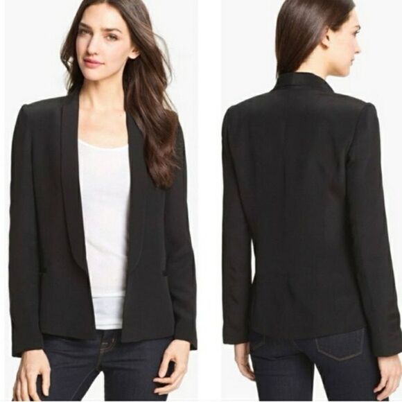 TRUTH AND PRIDE 100% Silk Shawl Lapel Blazer Cardigan Size S - Picture 14 of 16